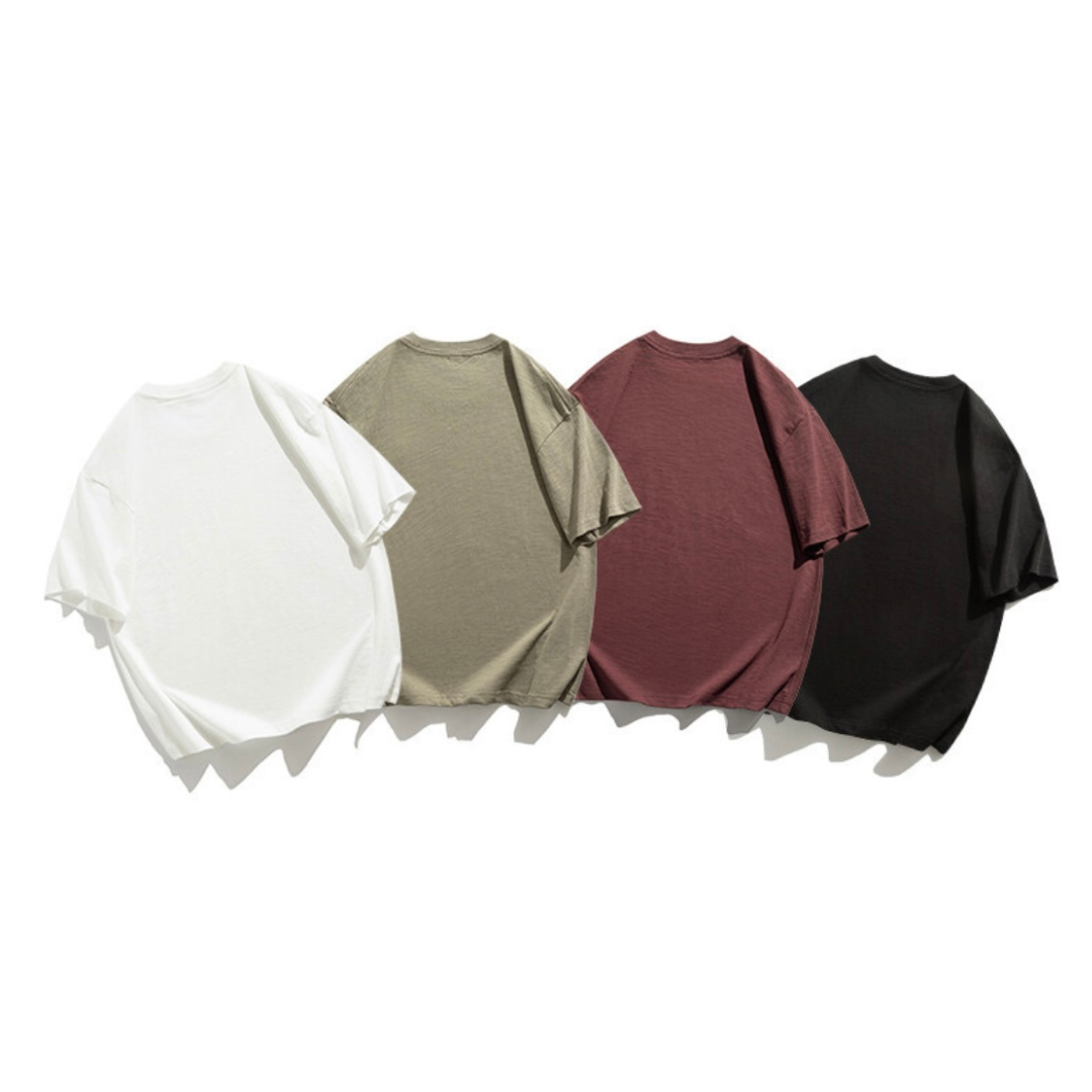 【8】ワンポイント スラブコットン Tシャツ N242