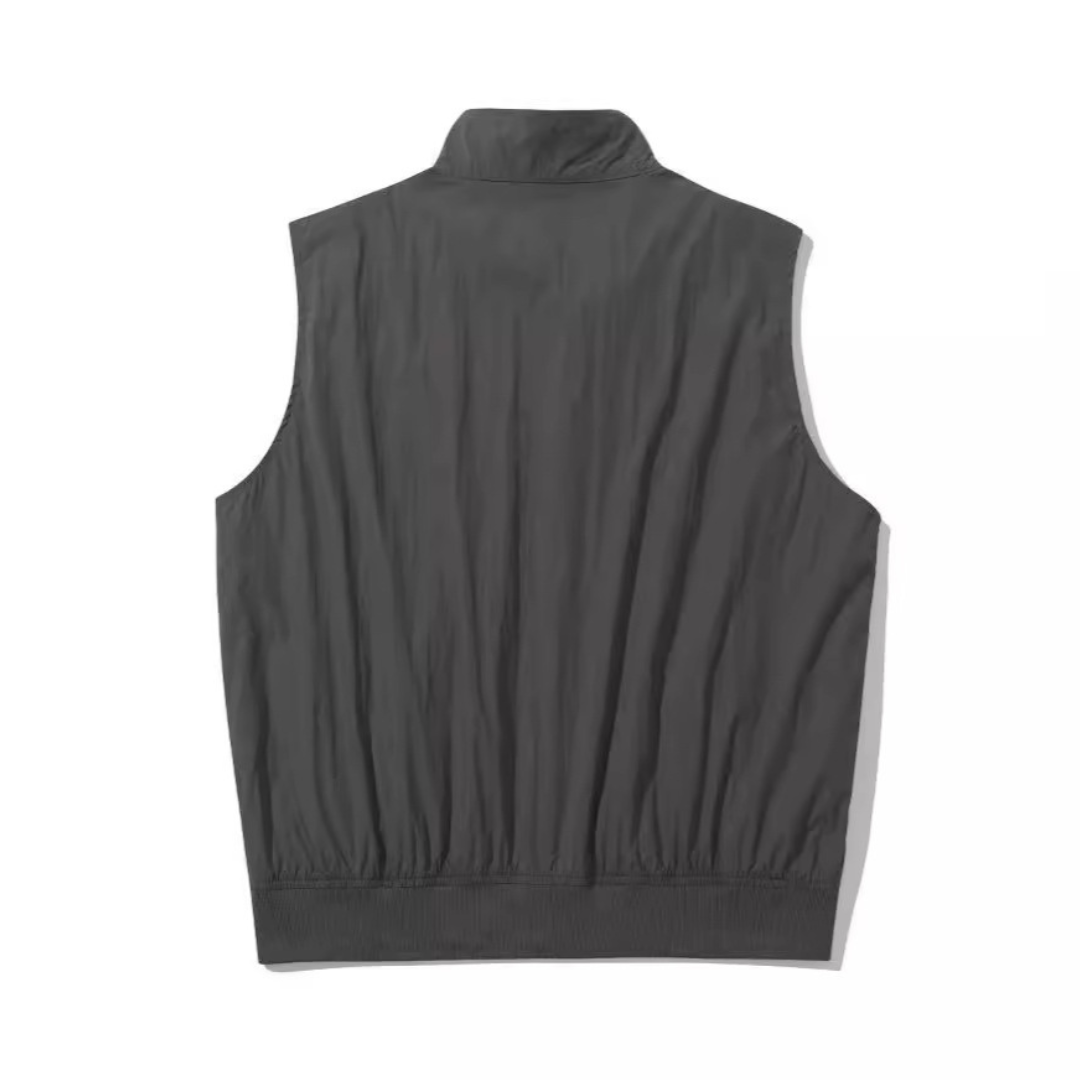 Cotton nylon stand-up collar vest N099