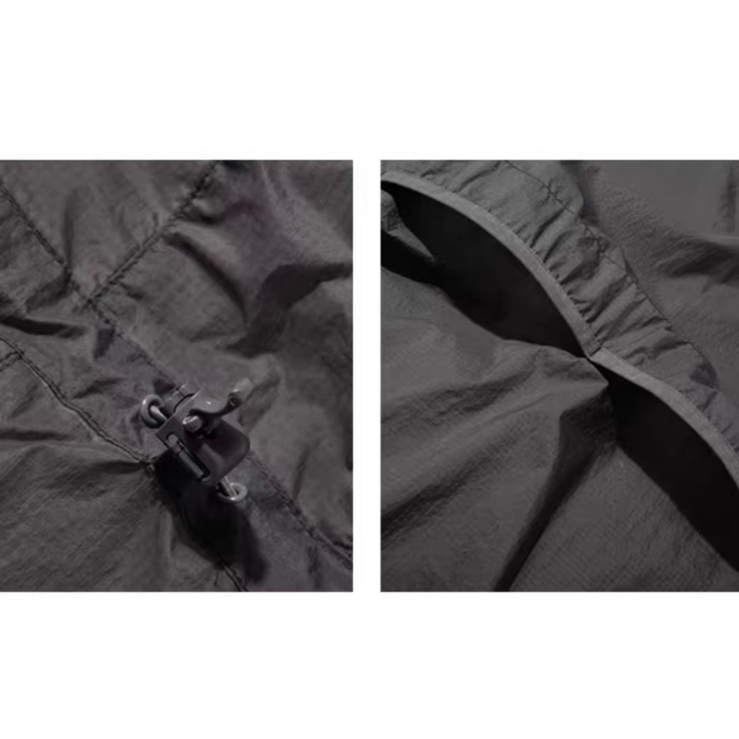 Lightweight nylon hooded jacket N153