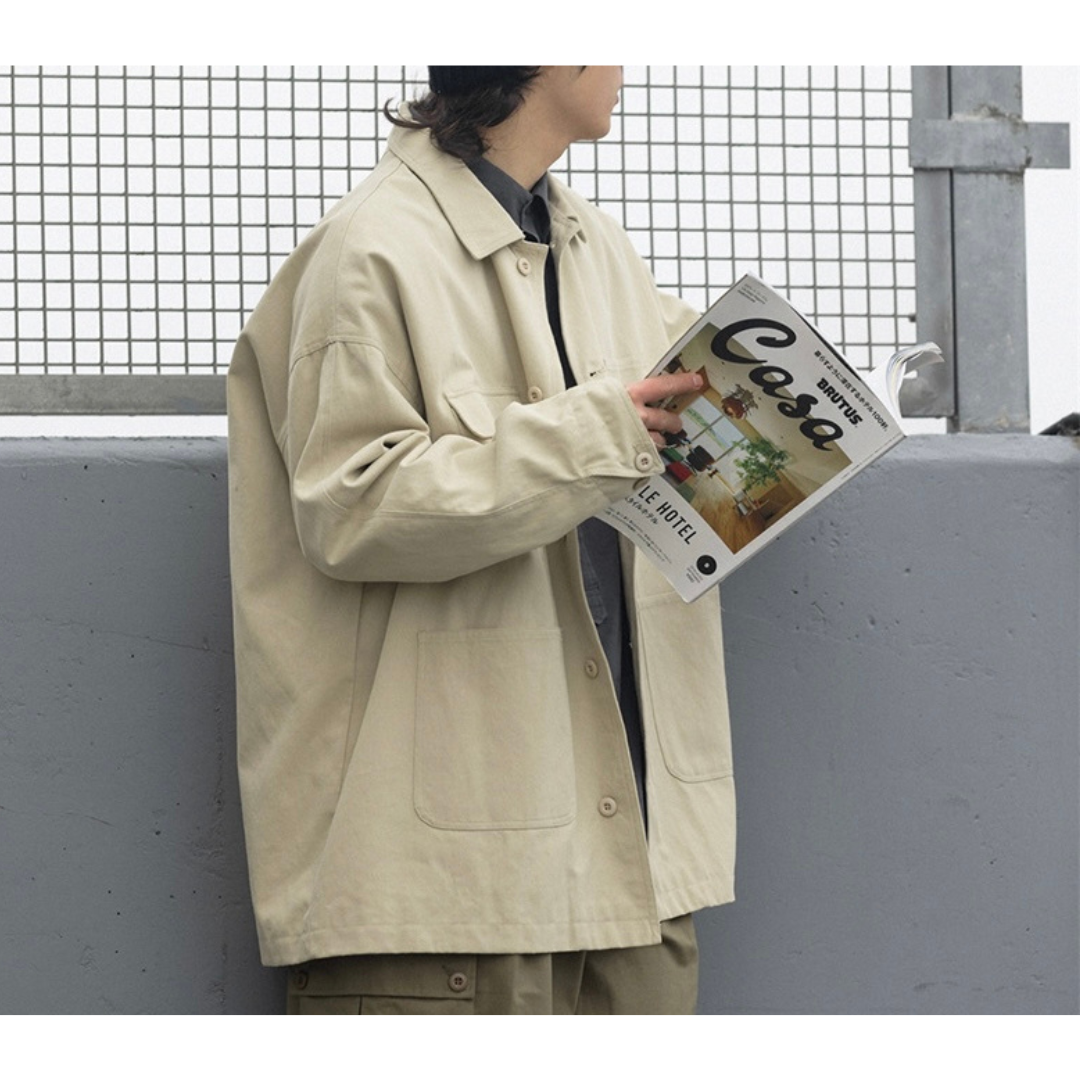 プレーンコットン カバーオール ジャケット N249