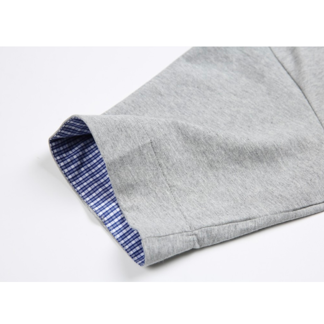 チェック ロールアップスリーブ Tシャツ N389