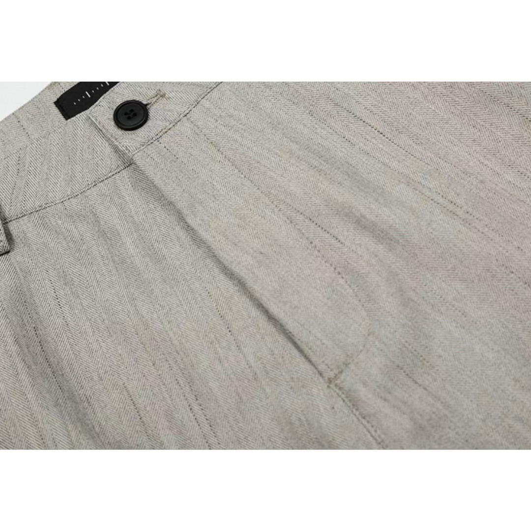 カットオフ ストレッチ ワイドクロップドパンツ N509