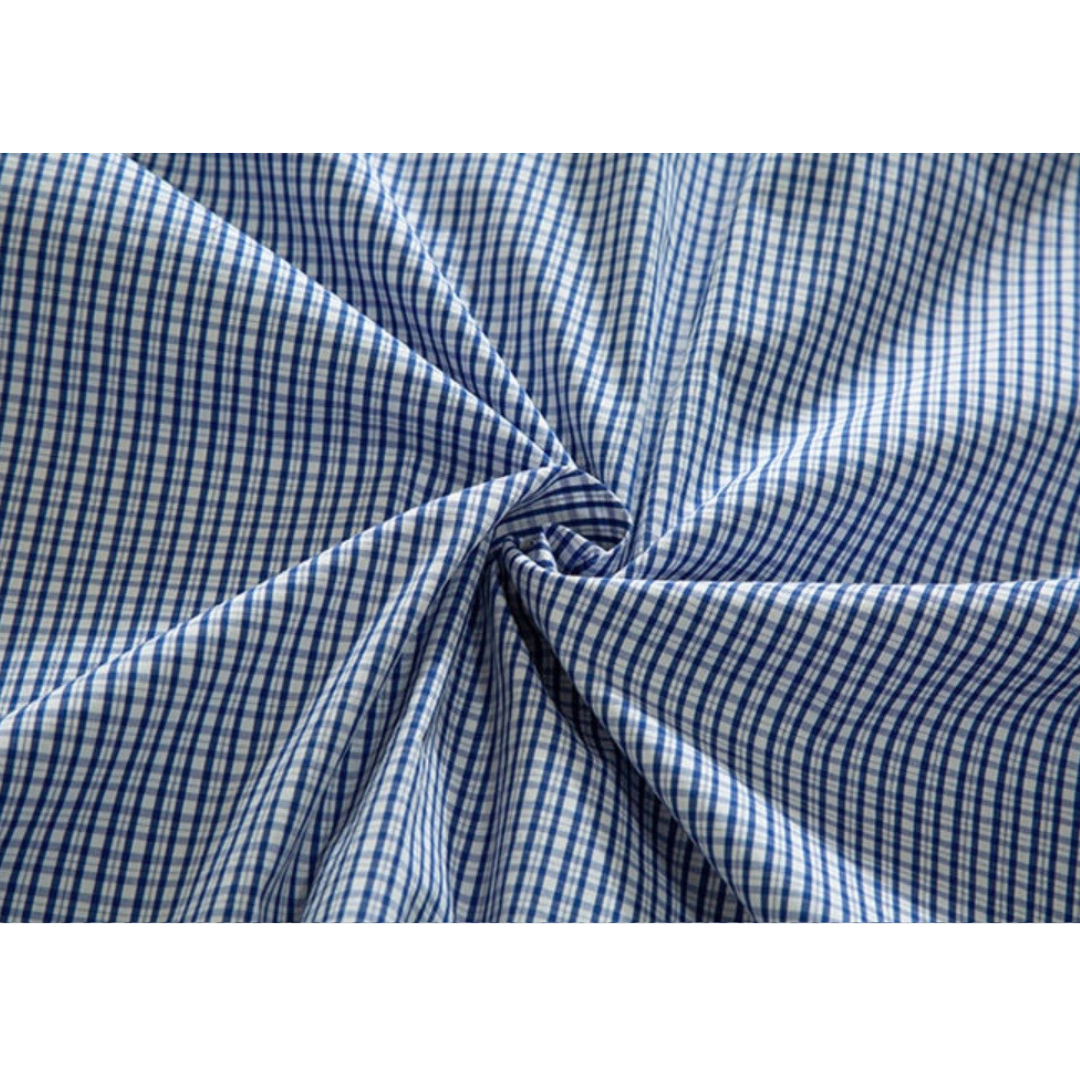 ストレッチコットンナイロン マイクロチェック レギュラーシャツ N1259