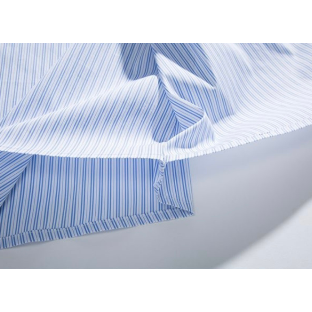 Double placket striped shirt N278