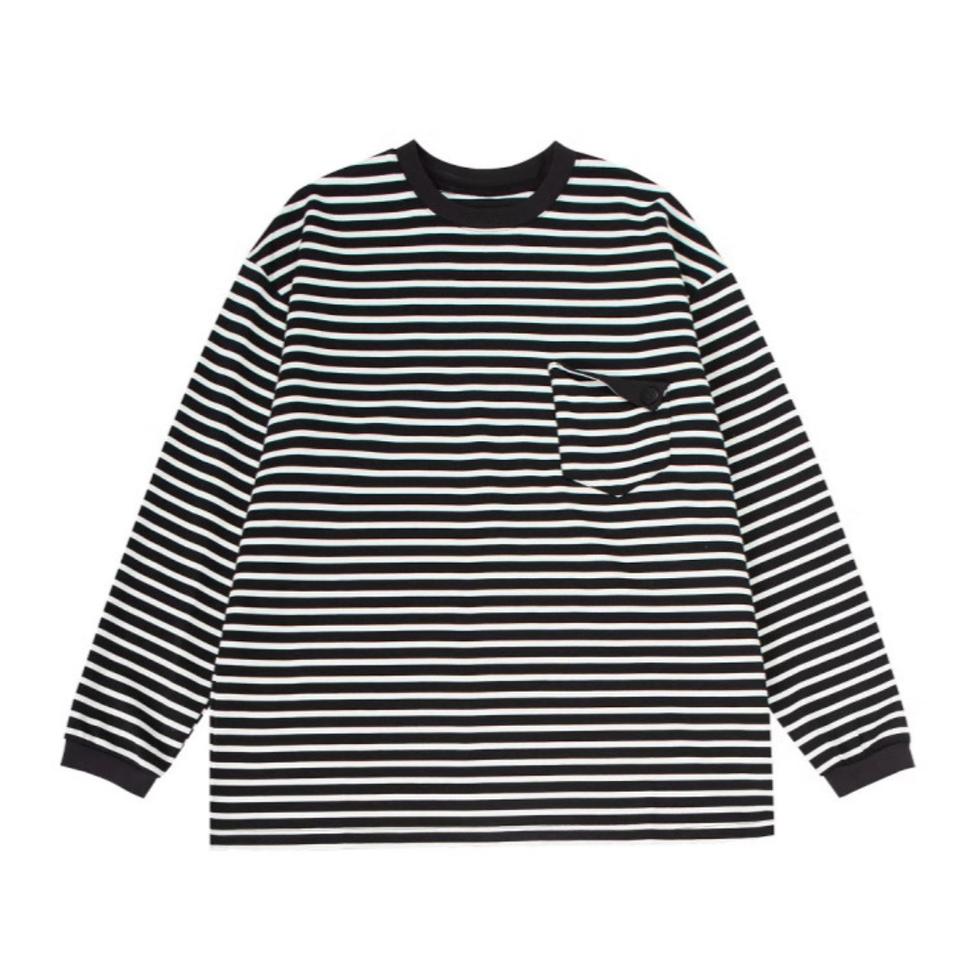 ルーズポケットボーダー ロングスリーブ Tシャツ N382