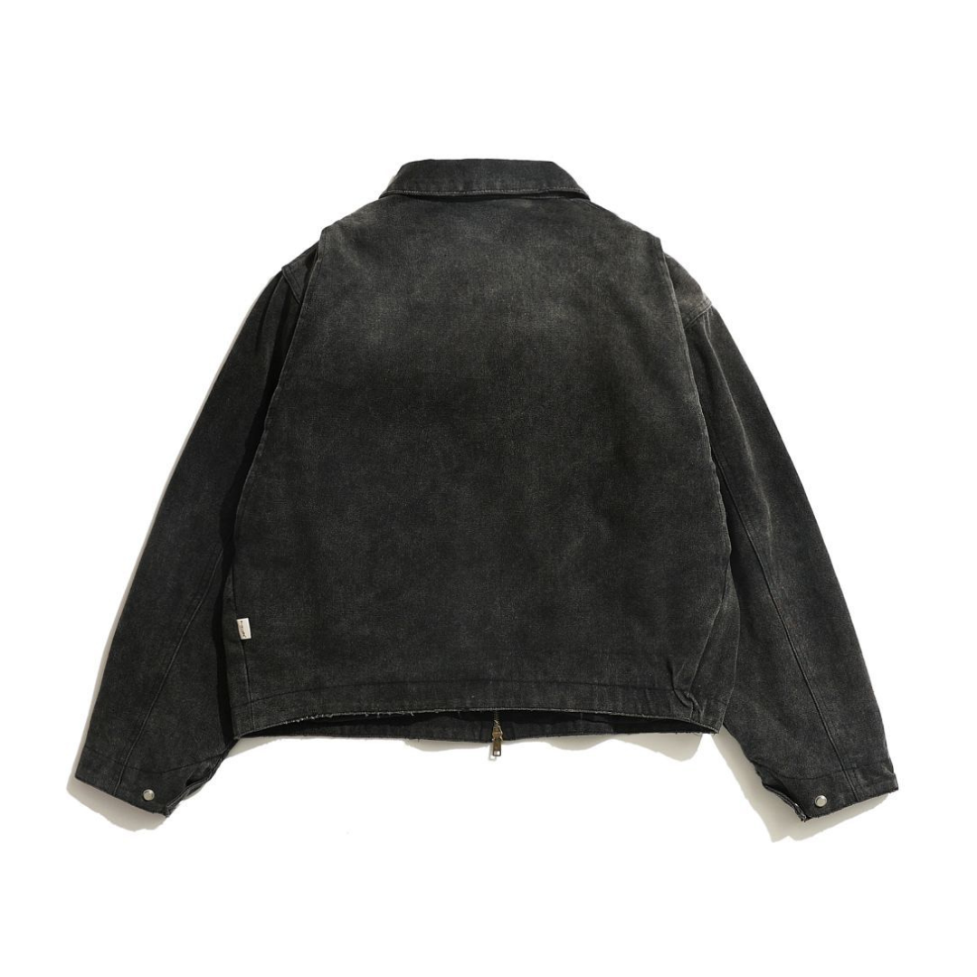 Sun-damaged hard canvas zip jacket N058