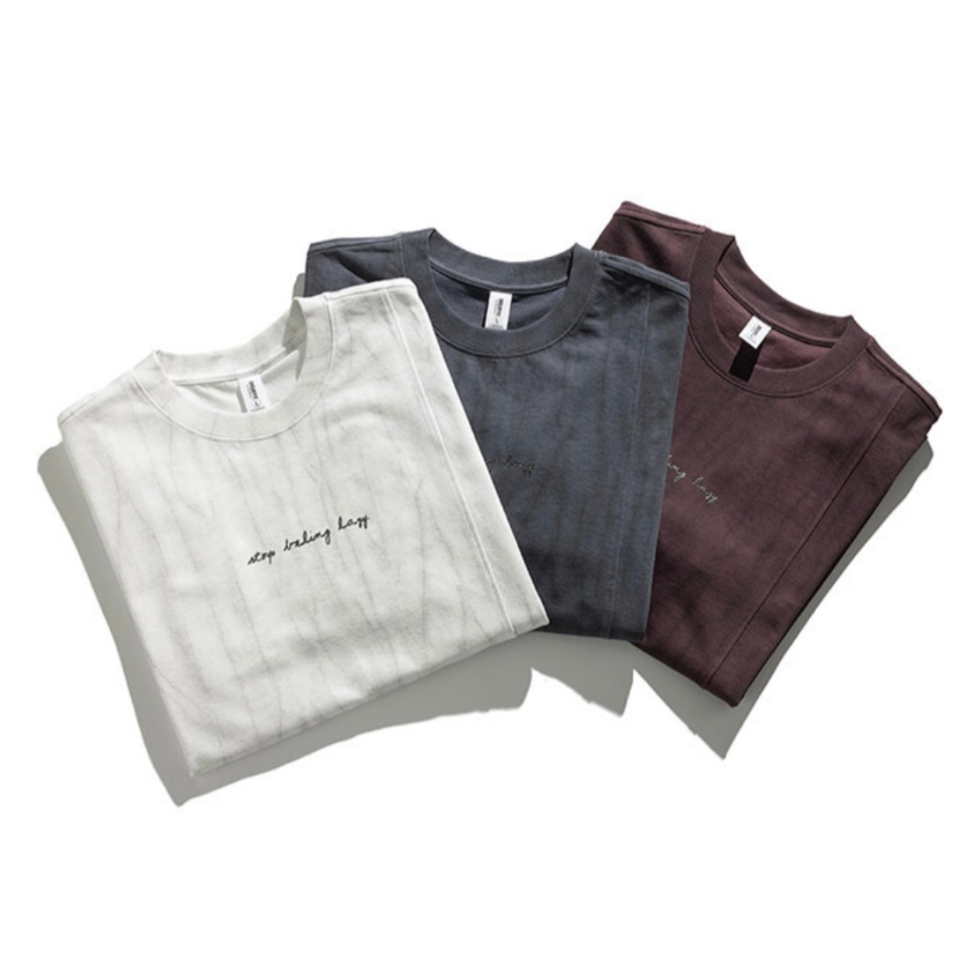 ダーティウォッシュ ロゴプリントTシャツ N244
