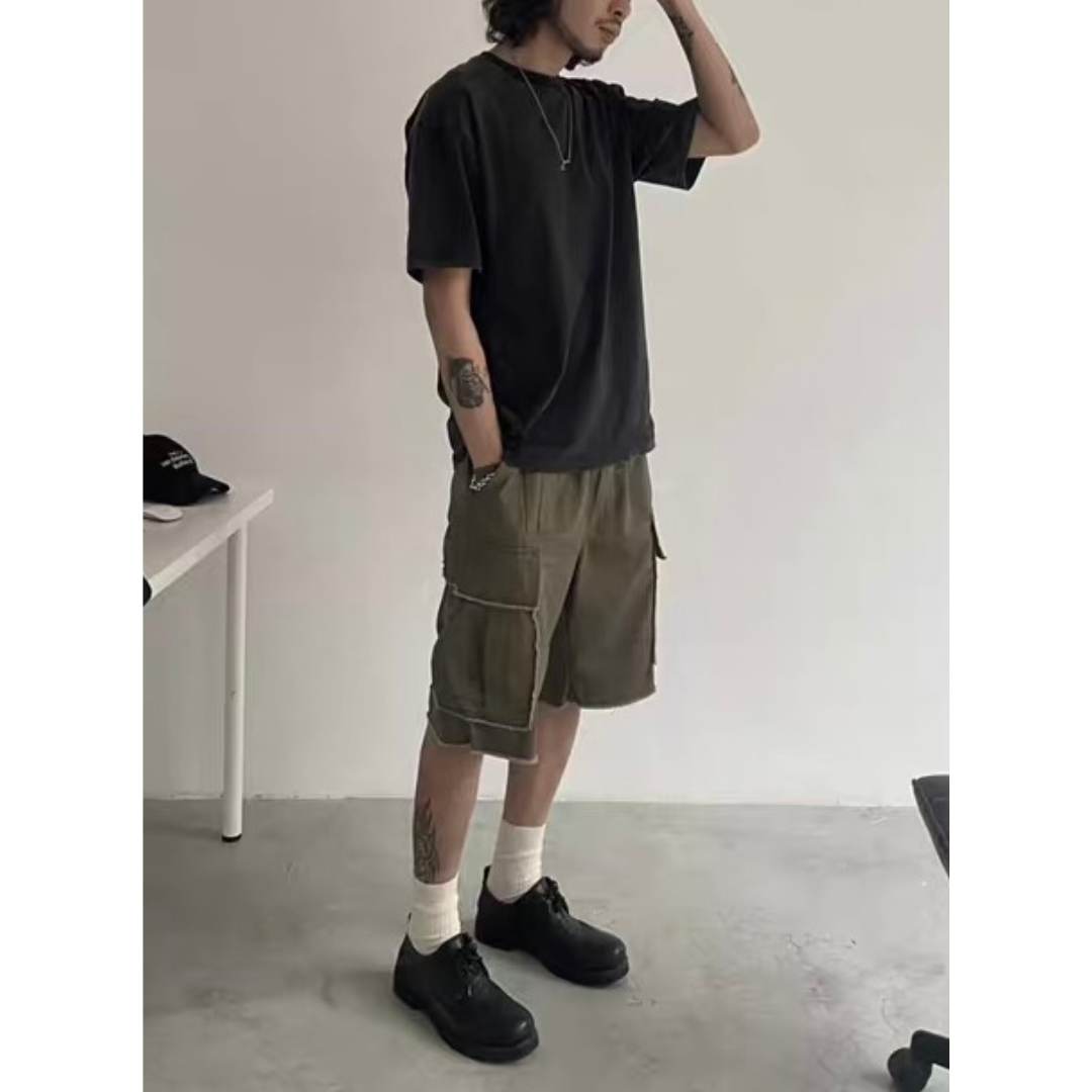 カットオフ ミリタリーショートパンツ N282