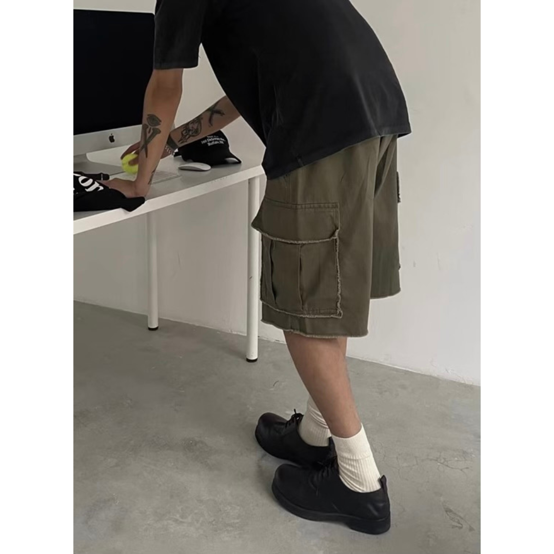 カットオフ ミリタリーショートパンツ N282