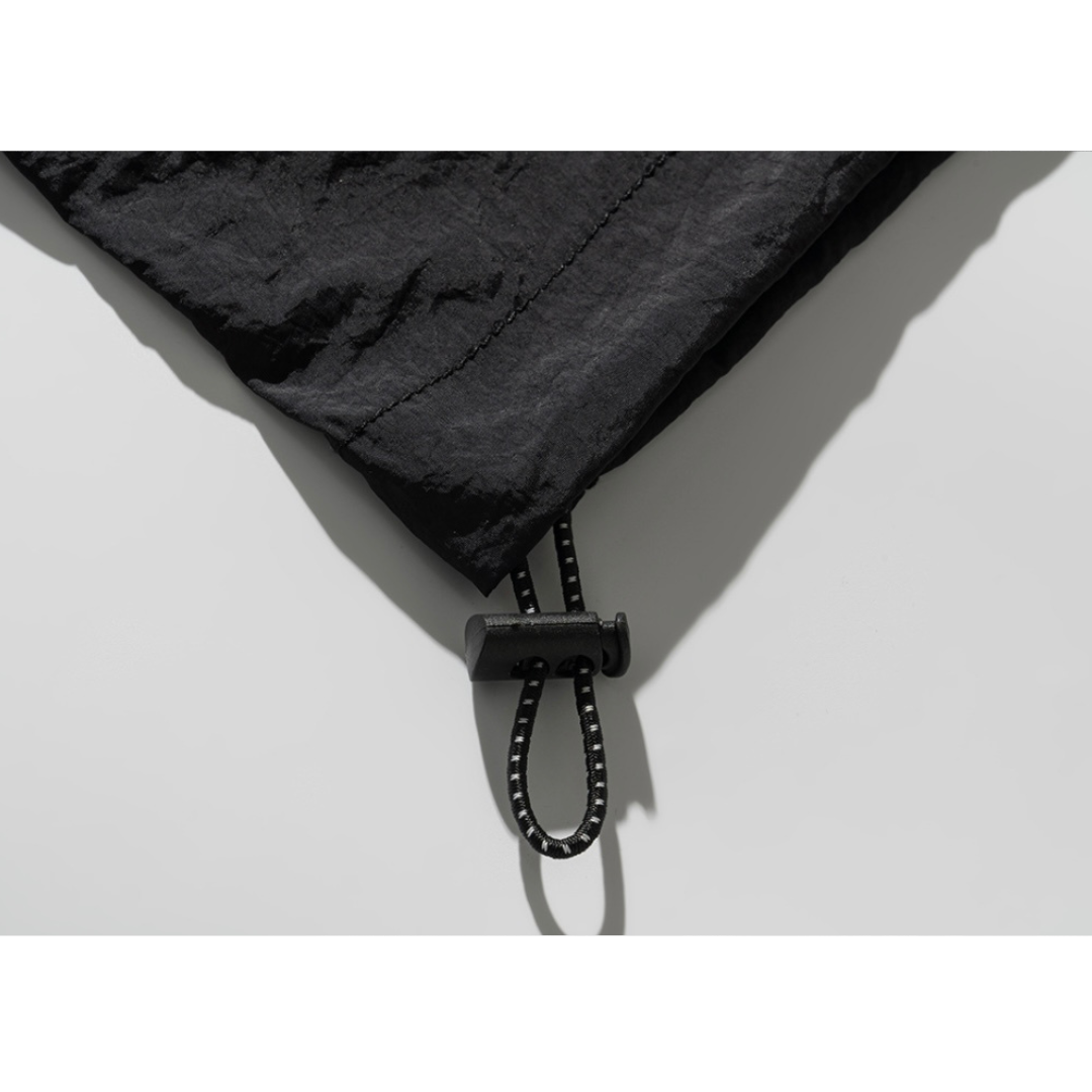 Lightweight nylon hooded jacket N091