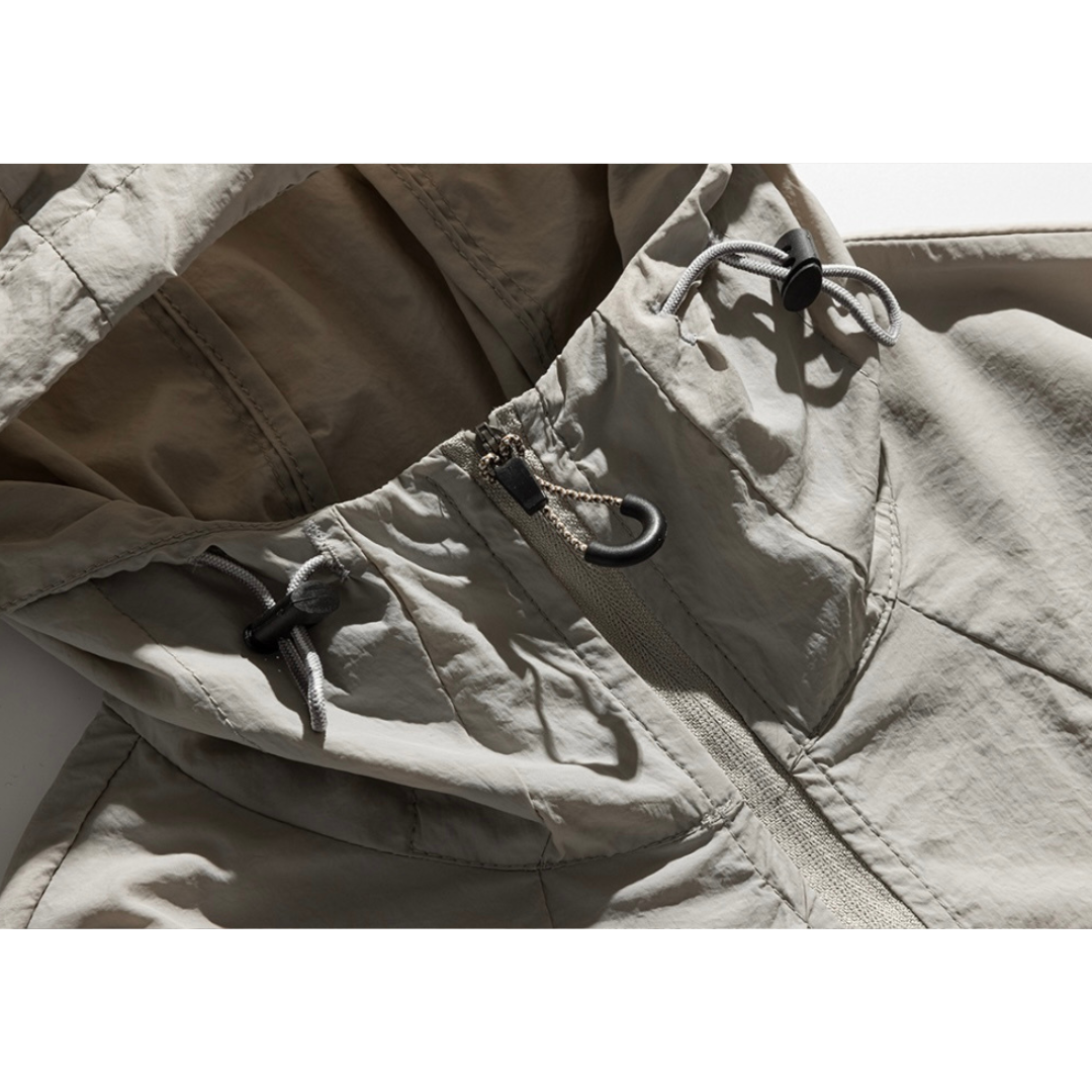 Lightweight nylon hooded jacket N091