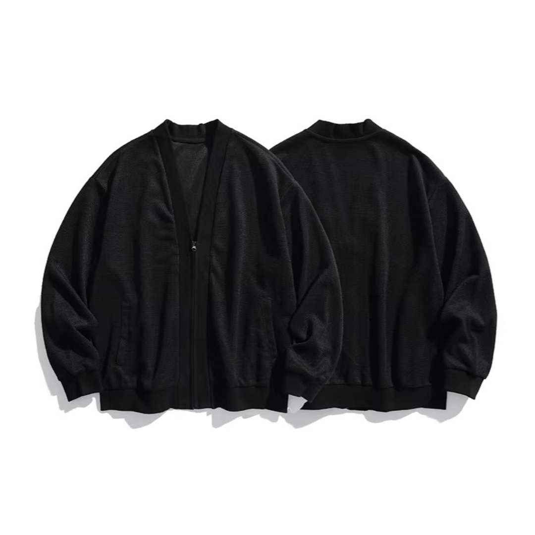 ストレッチポリエステル ジップカーディガン N1091