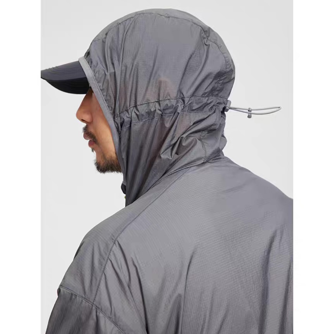 Lightweight nylon hooded jacket N153