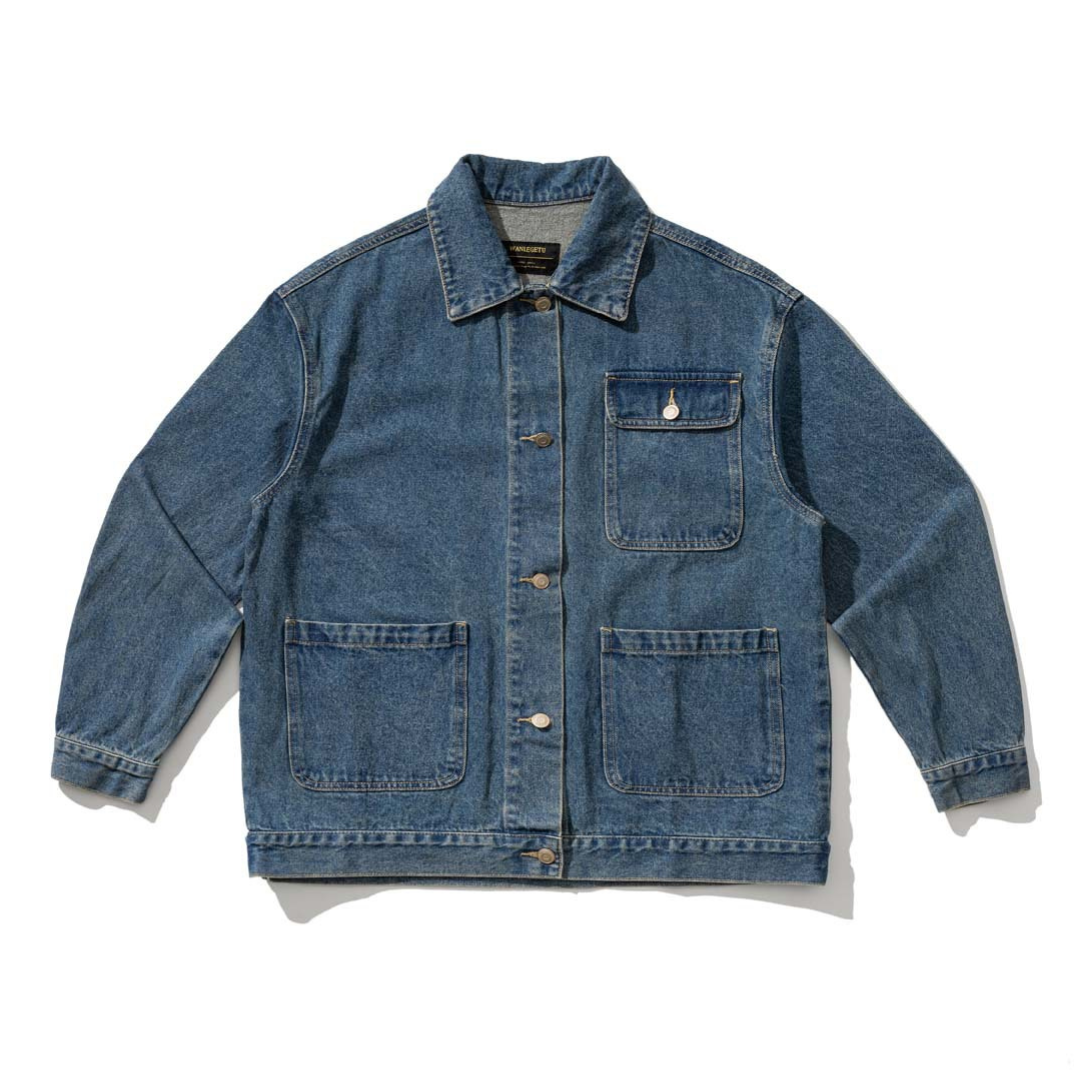 Washed Blue Denim Coverall Jacket N066