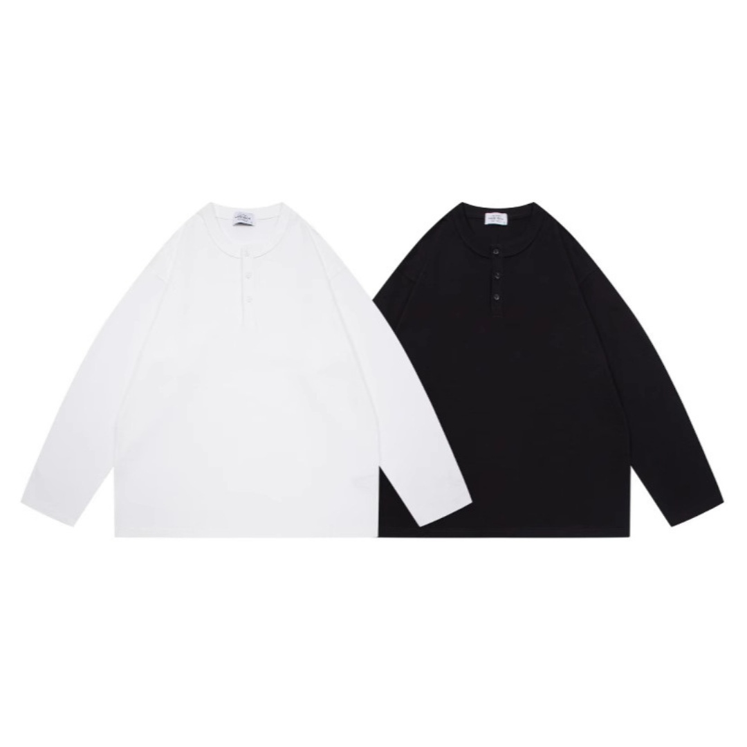 ヘンリーネック ロングスリーブ Tシャツ N102