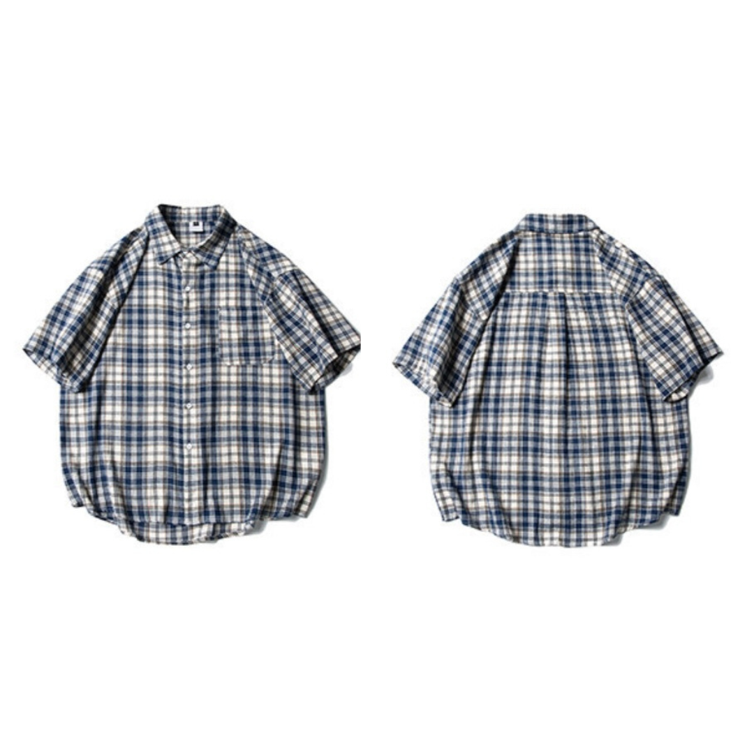 ダッドマドラスチェック 半袖シャツ N245