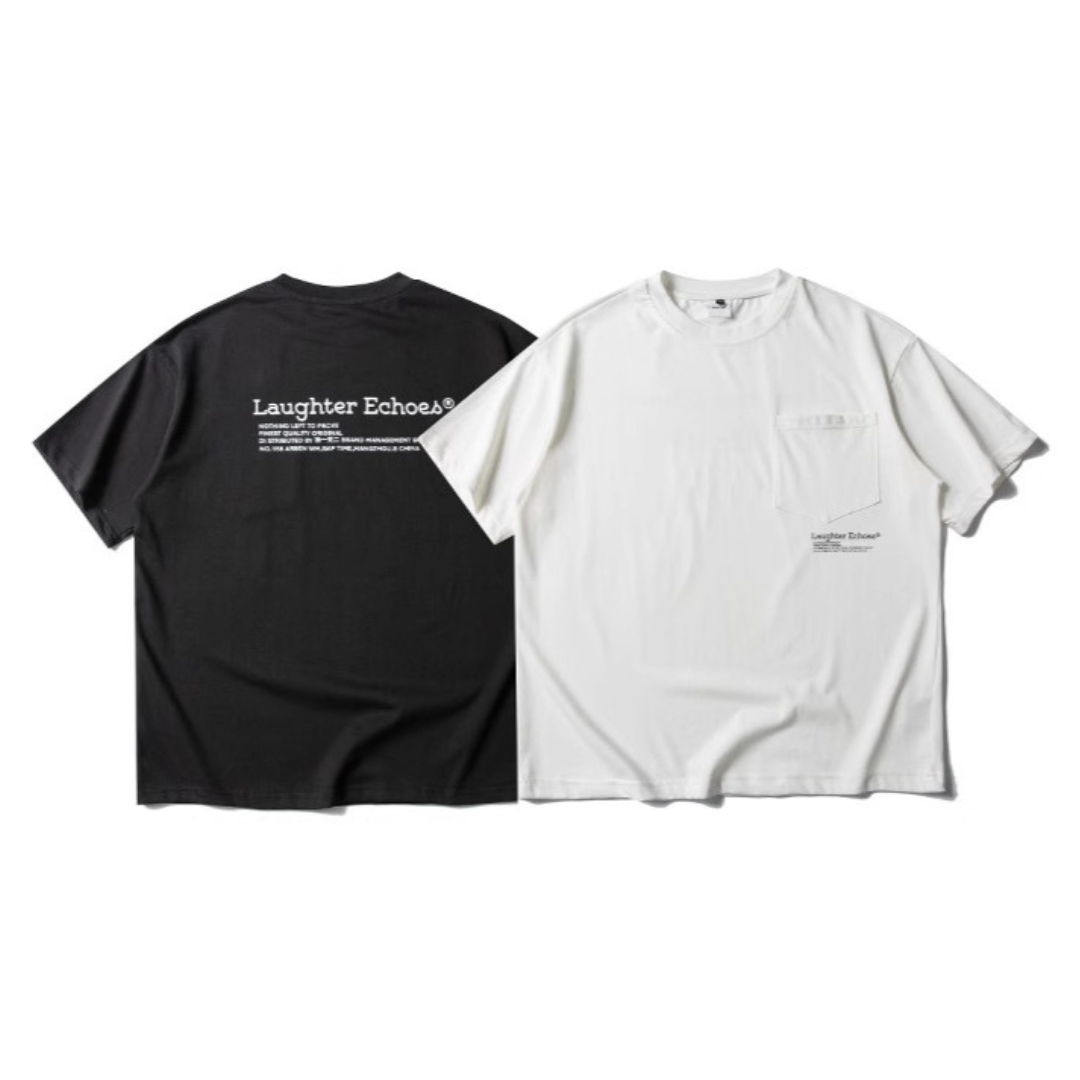 【Laughter Echoes】ミニマルプリント Tシャツ N315