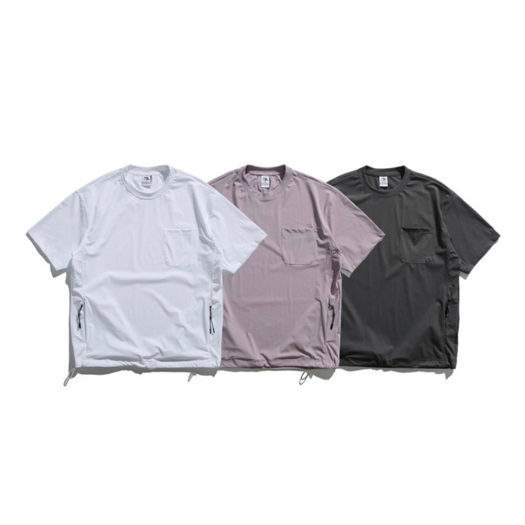 ストレッチナイロン サイドジップポケット Tシャツ N1425