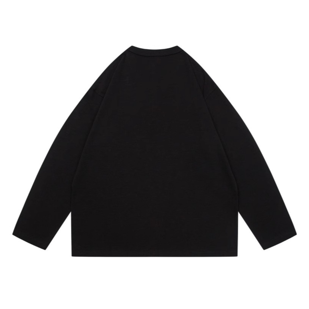 ヘンリーネック ロングスリーブ Tシャツ N102
