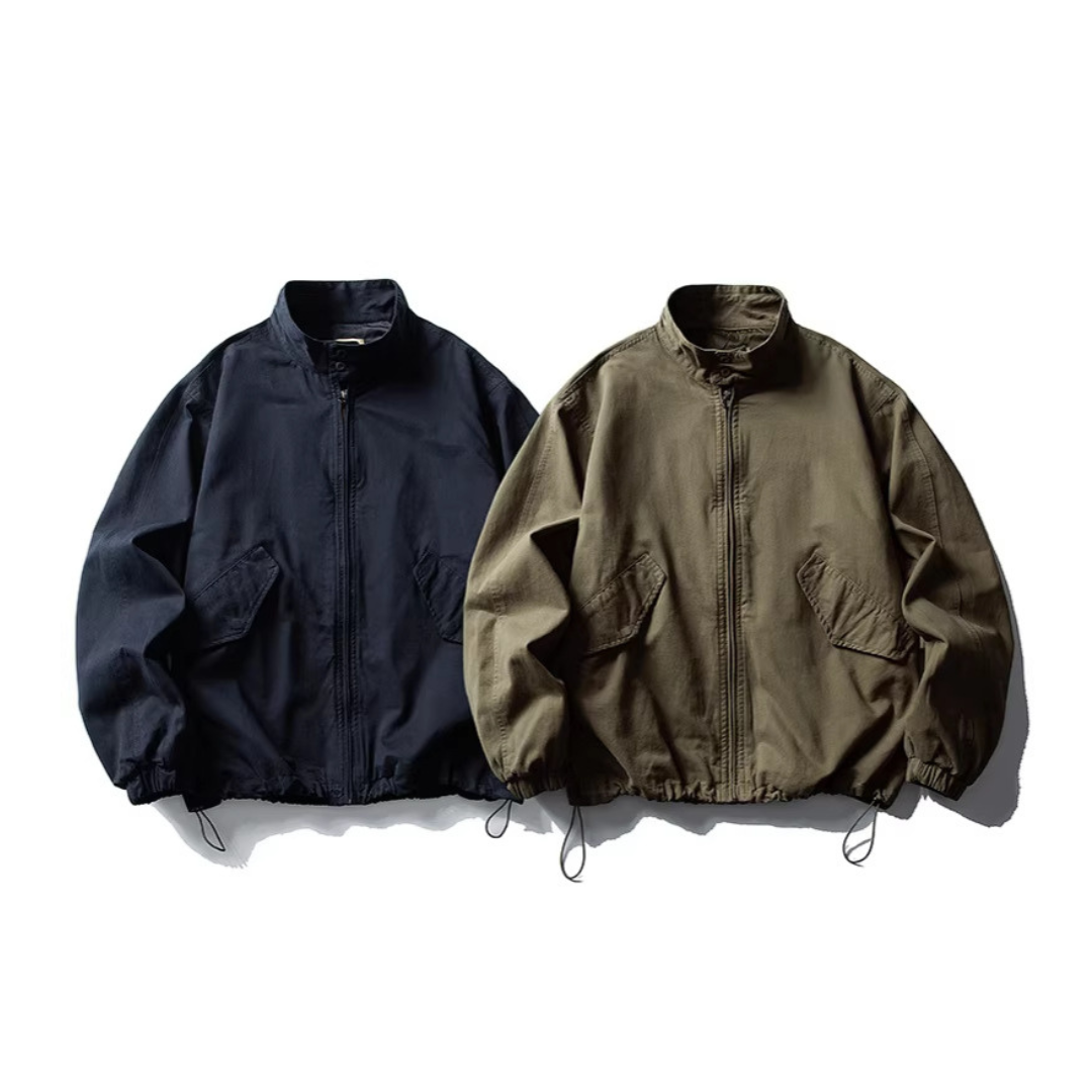 ウォッシュドコットン スタンドカラー ジャケット N1143