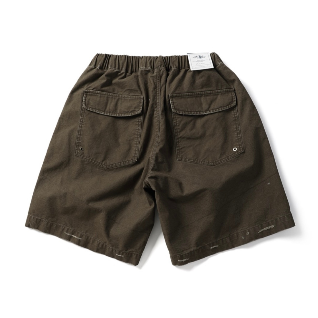 ペイント ヘビーコットン ショートパンツ N489