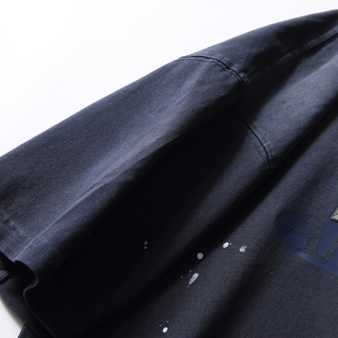 【Black Armada】ロゴプリント フェード&ペイント Tシャツ N246