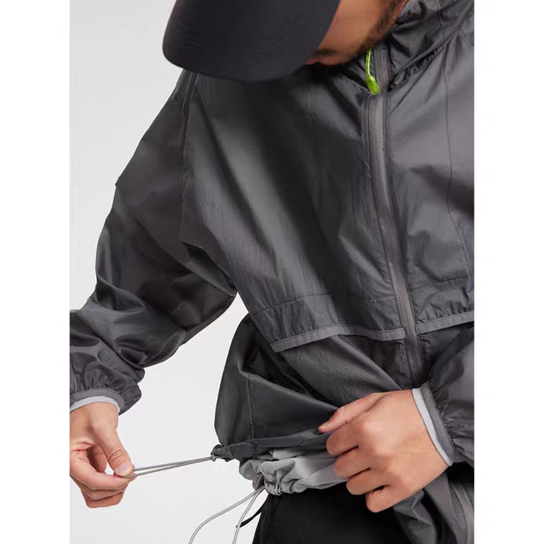 Lightweight nylon hooded jacket N153