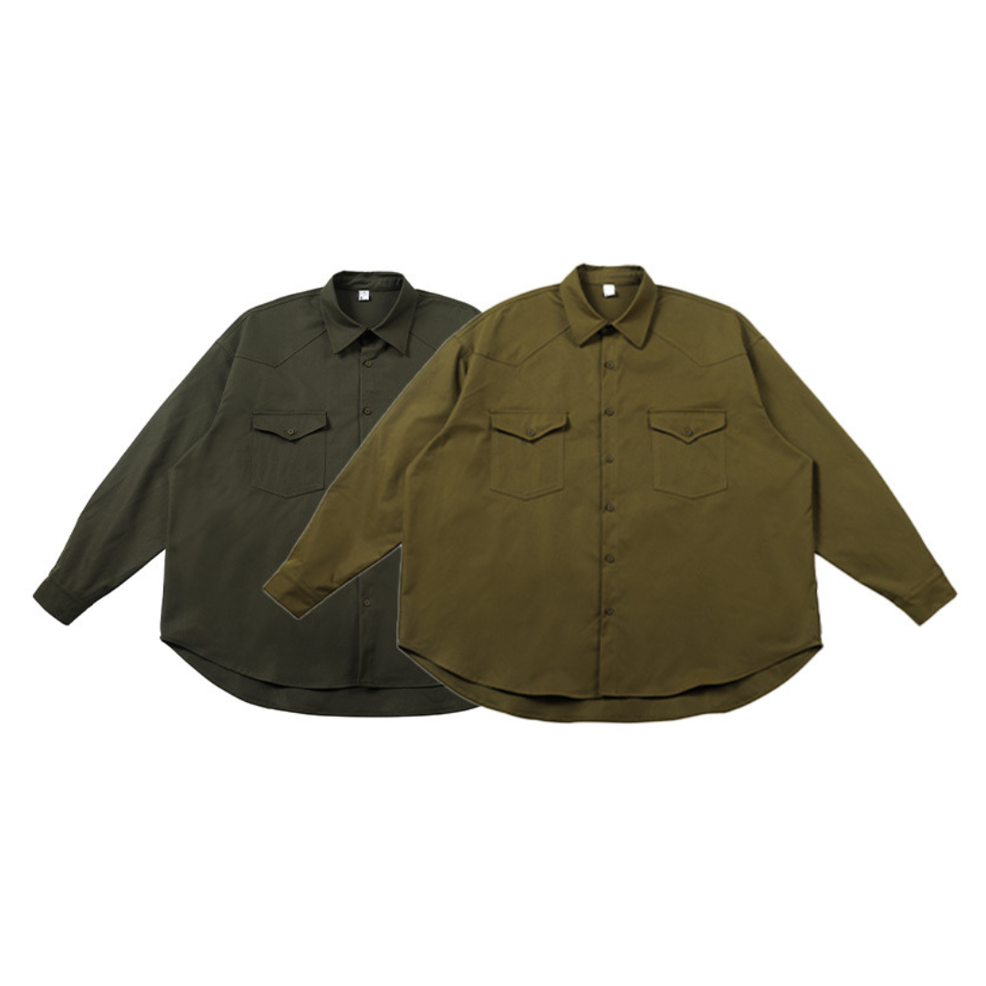 ポリエステル ミリタリーシャツ N1073