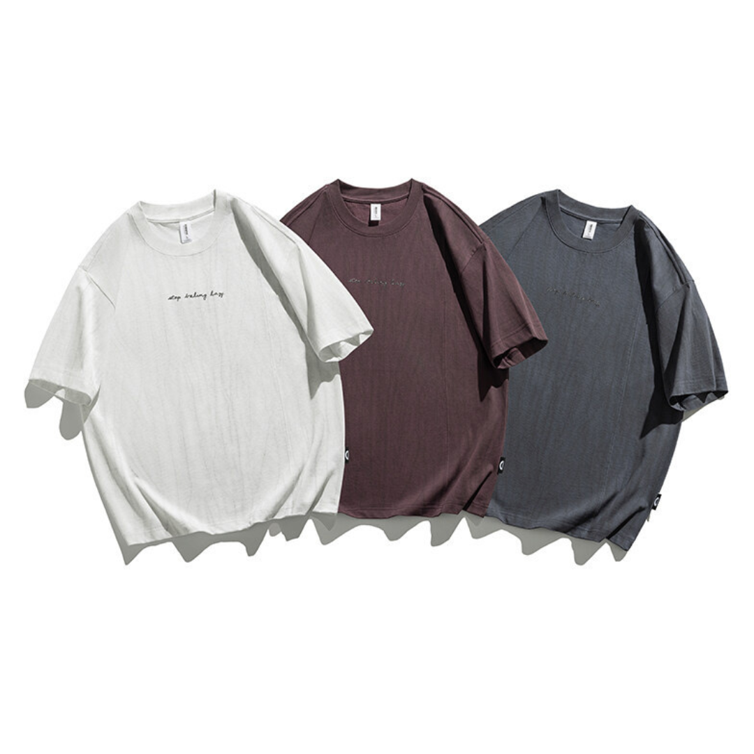 ダーティウォッシュ ロゴプリントTシャツ N244