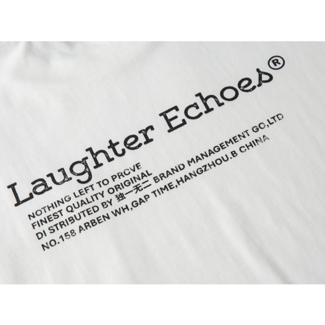 【Laughter Echoes】ミニマルプリント Tシャツ N315