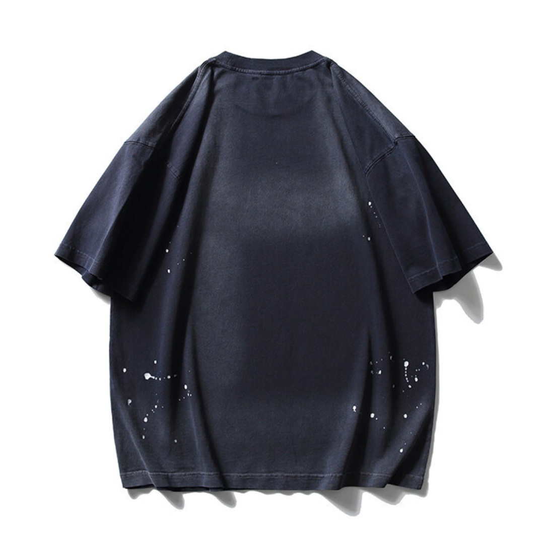 【Black Armada】ロゴプリント フェード&ペイント Tシャツ N246