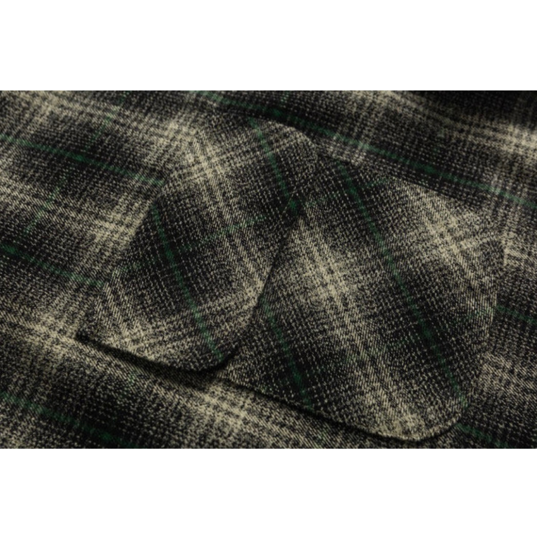 ダブルフラップ ネルチェック シャツ N625