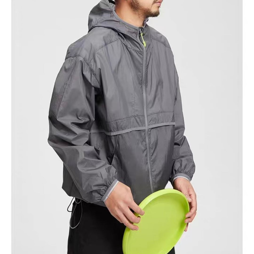 Lightweight nylon hooded jacket N153