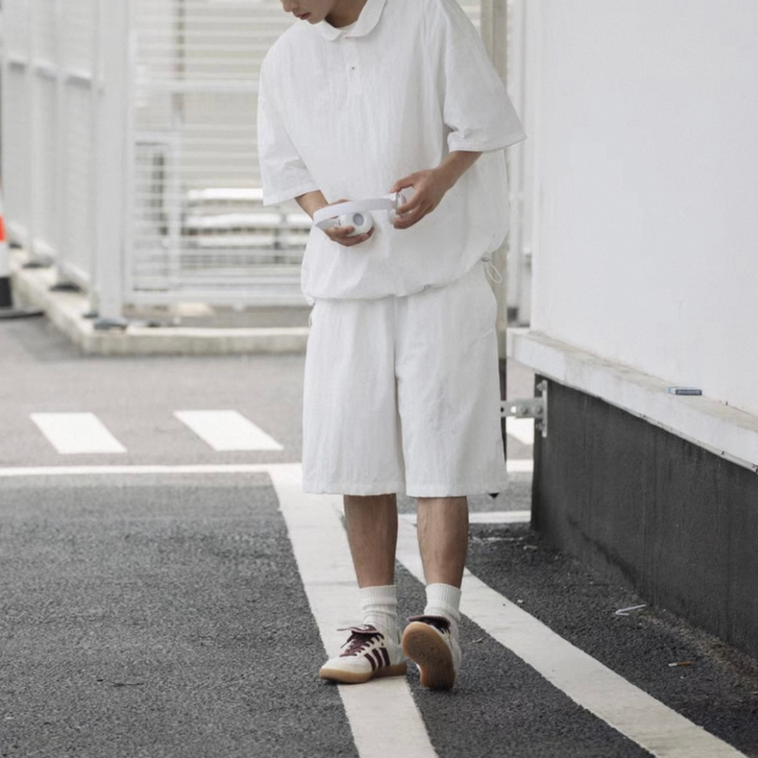 ミニカラー 布帛プルオーバー 半袖シャツ N401