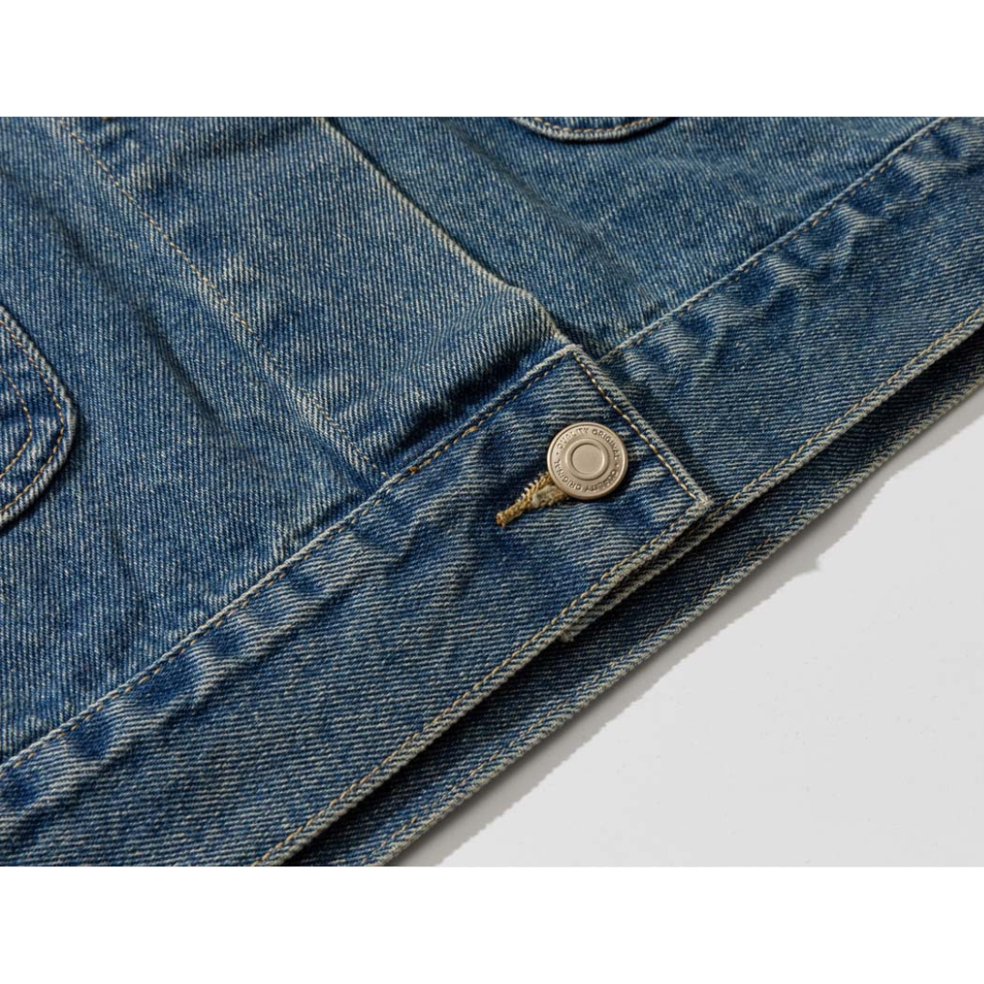 Washed Blue Denim Coverall Jacket N066