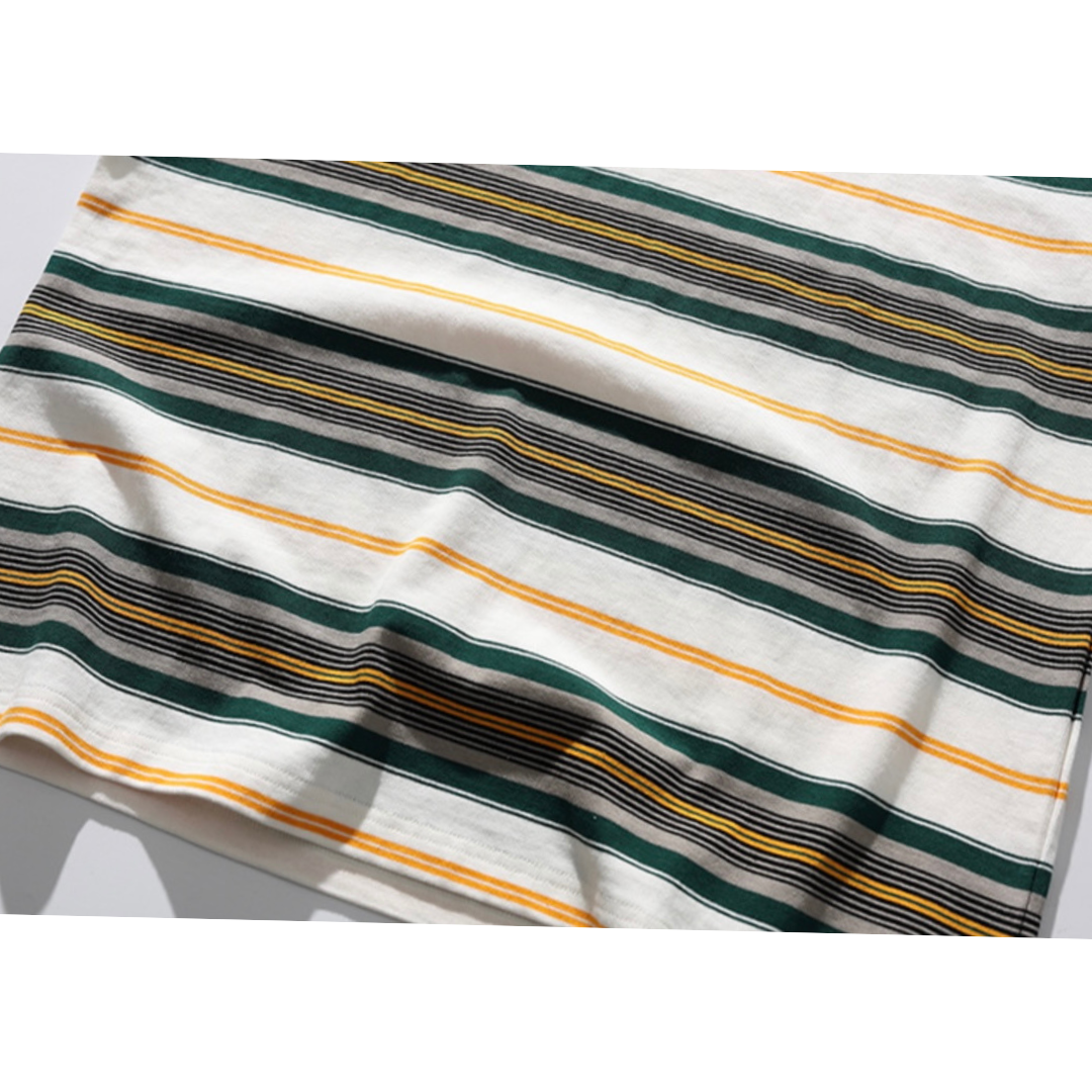 マルチボーダー グリーンライン Tシャツ N191