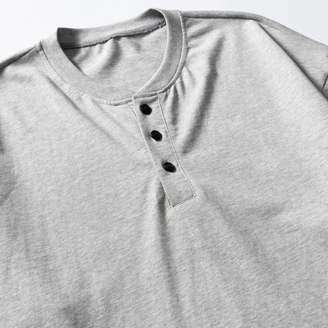 ヘンリーネック ロングスリーブ ワイドTシャツ N214
