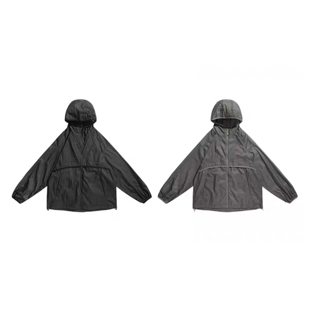 Lightweight nylon hooded jacket N153