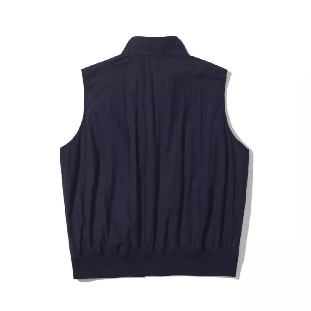 Cotton nylon stand-up collar vest N099