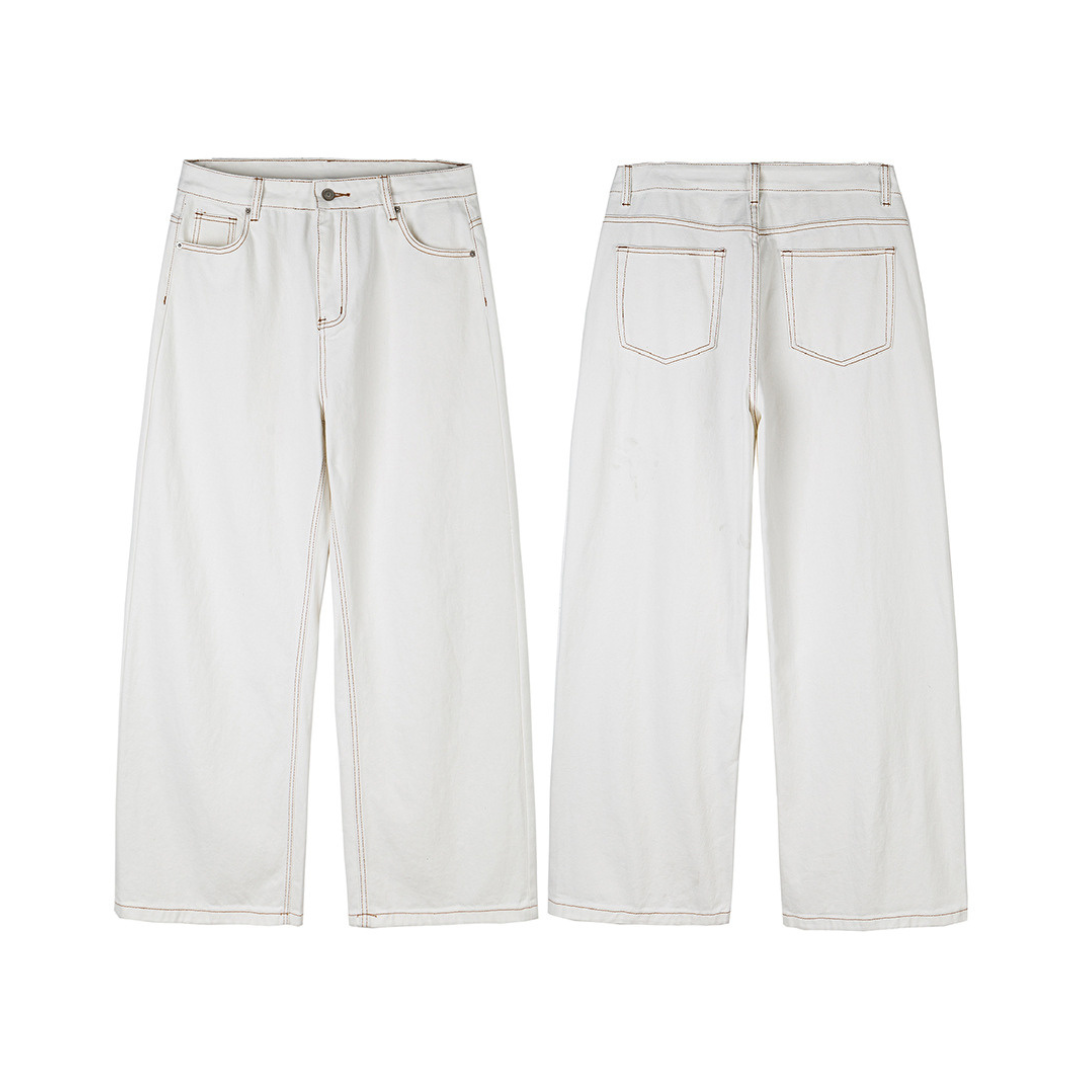 ホワイトデニム ワイドストレートパンツ N1098