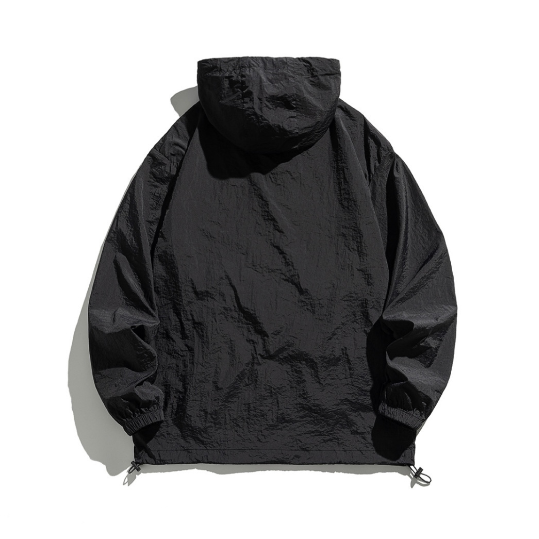 Lightweight nylon hooded jacket N091