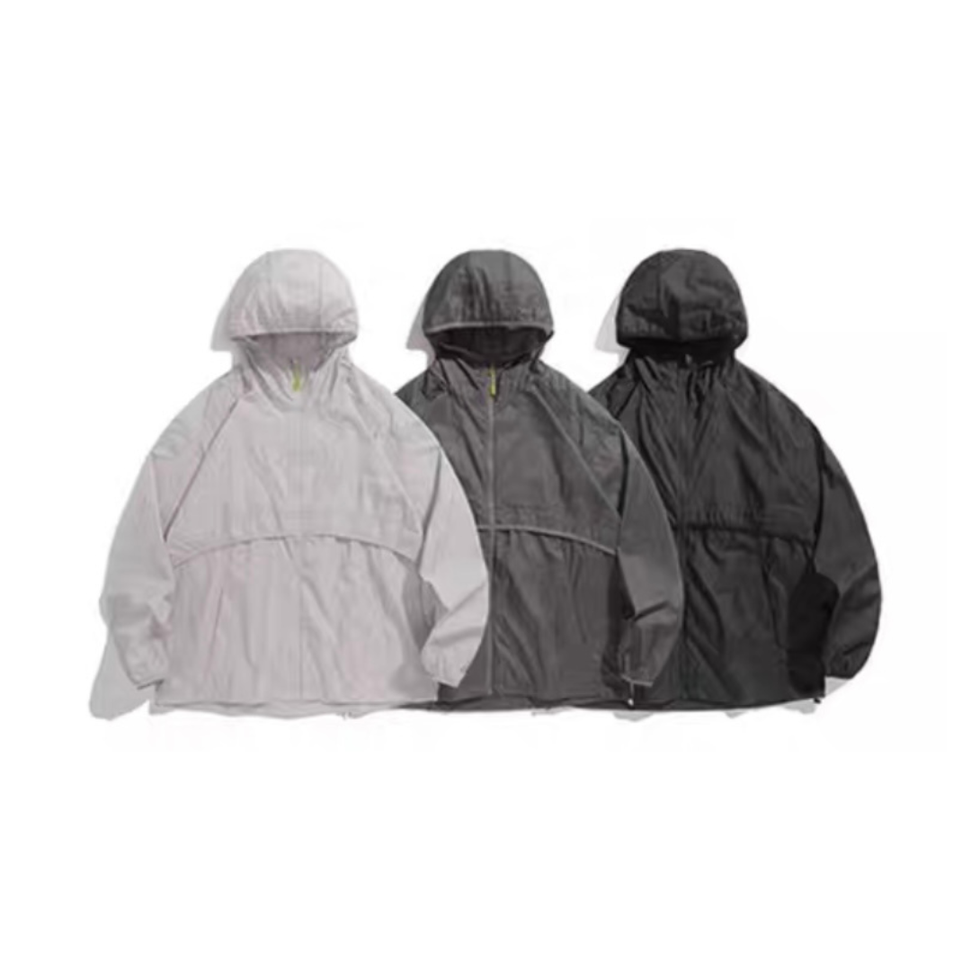 Lightweight nylon hooded jacket N153