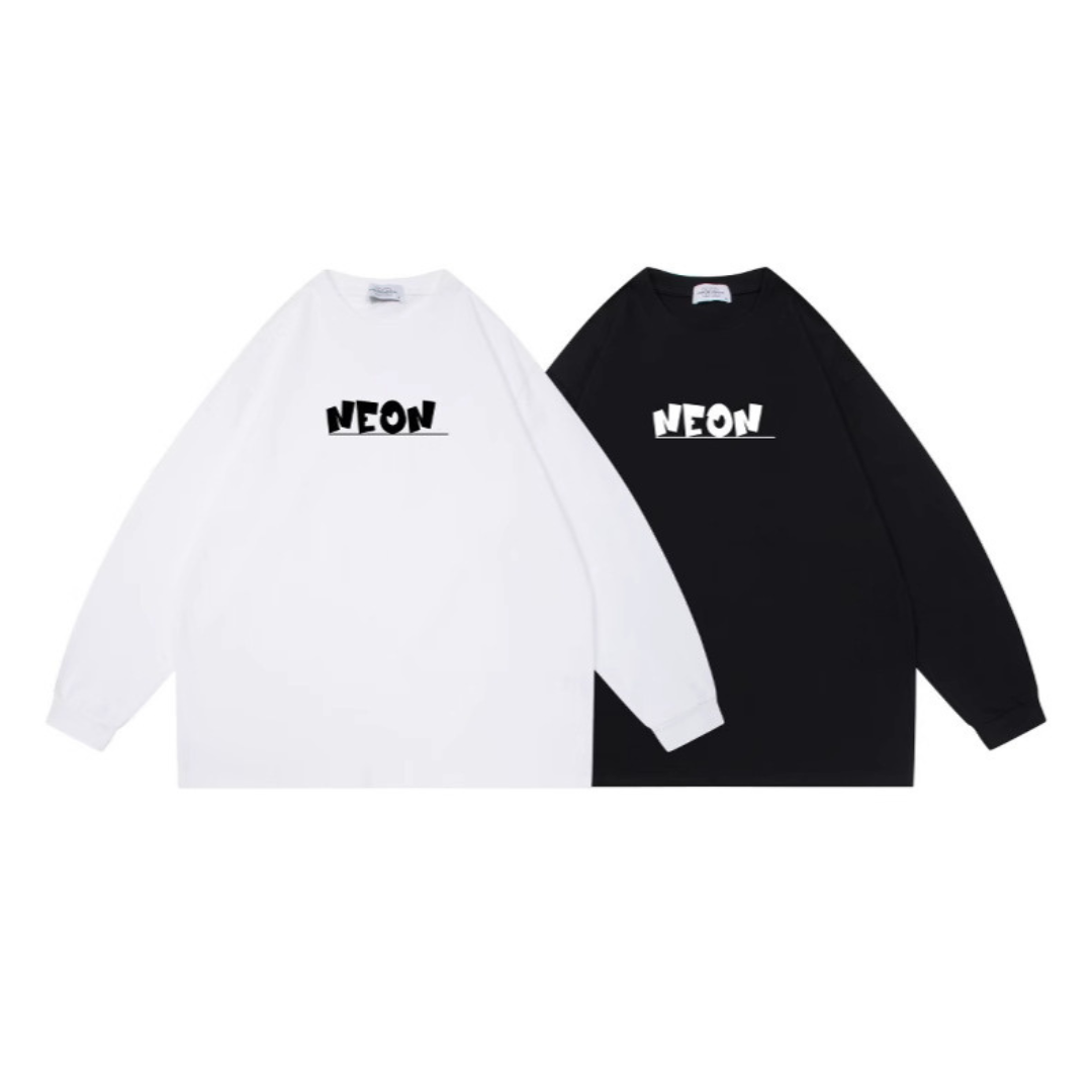 NEON ロゴプリント ロングスリーブ Tシャツ N103