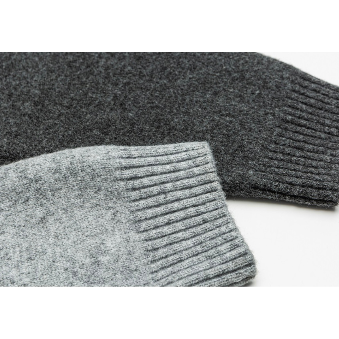 ミドルゲージ クルーネック カーディガン N933