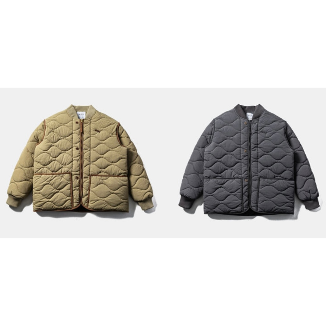 ポリコットン リブカラー キルティングジャケット N983