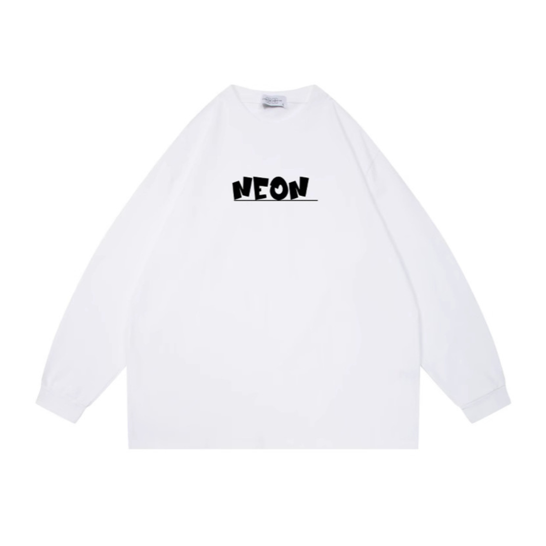 NEON ロゴプリント ロングスリーブ Tシャツ N103