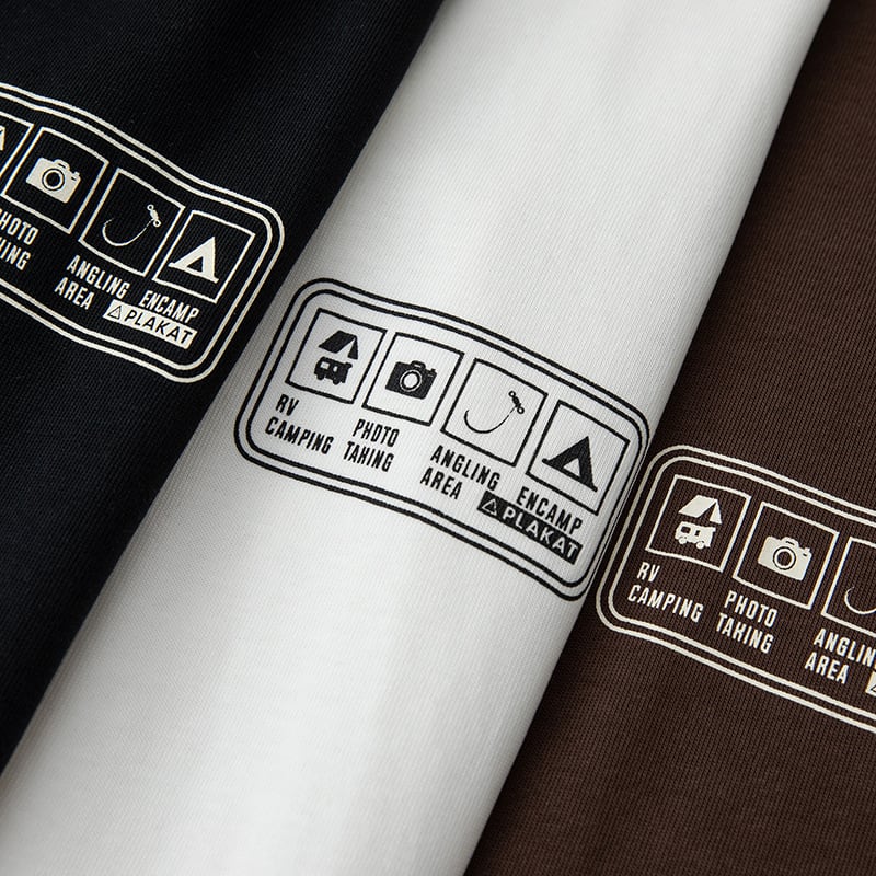 ワンポイントプリント 長袖Tシャツ B535
