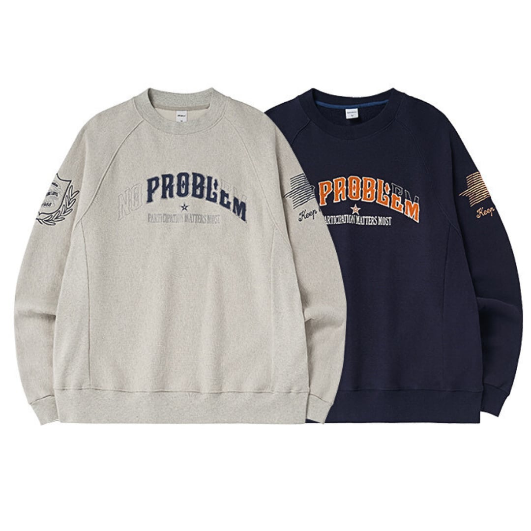 Brokenカレッジ クルーネックスウェット B829
