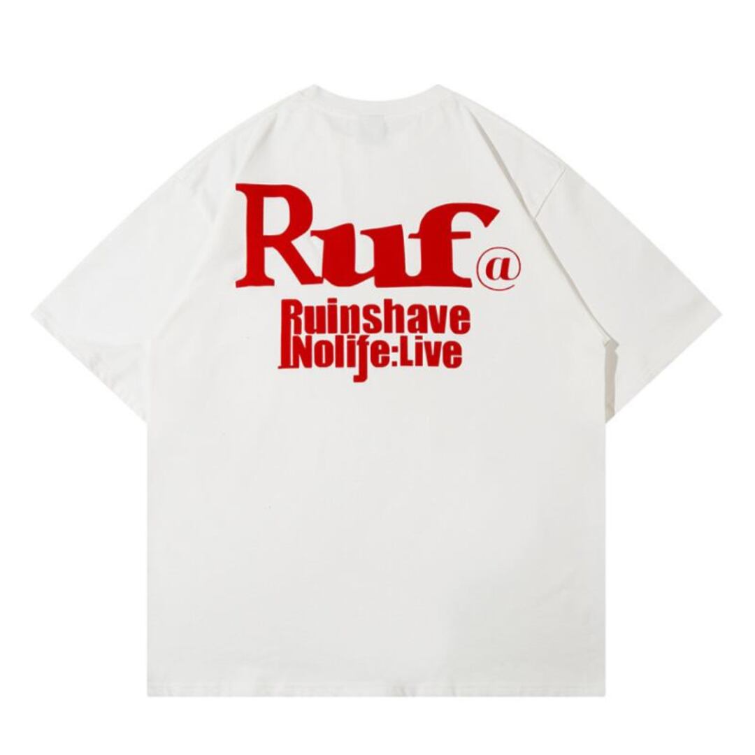 【Ruinedlife】赤フォント バックロゴTシャツ B425
