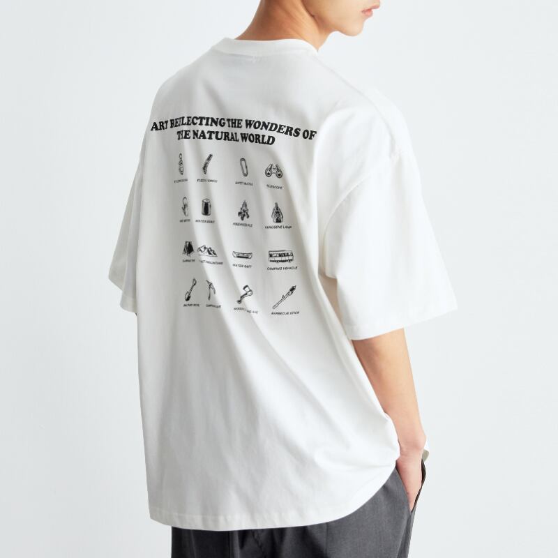【Vavu】吸汗速乾 ソロナクール イラストTシャツ B450